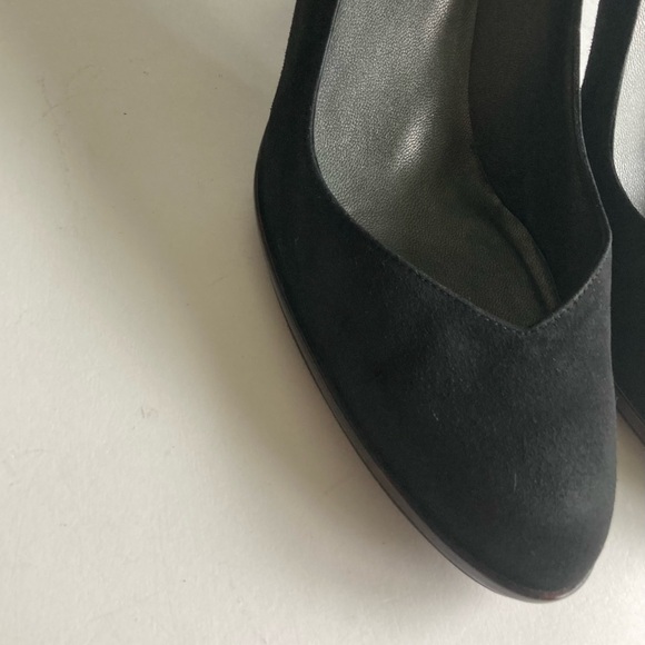 Stuart Weitzman Black Suede Genuine Leather Pumps size 10 - Picture 8 of 15